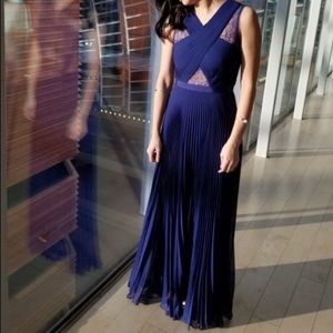 BCBGMaxazria Caia Chiffon Pleated Gown